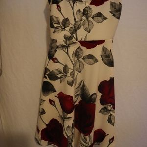 Beige floral dress